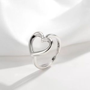 Heart ring sterling silver 925 adjustable size